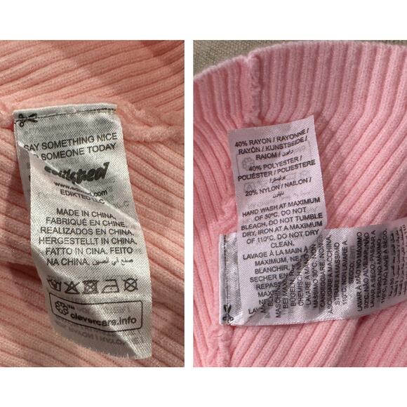 EDIKTED Bow Tie Rib Minidress Size Medium - Picture 10 of 12